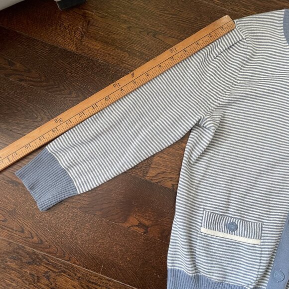 Vintage Juicy Couture Blue/White Cardigan Cashmere Blend-Small - Picture 10 of 10